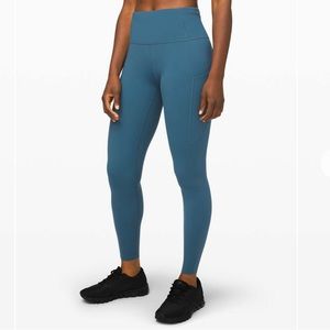 Lululemon Fast and Free Leggings in Petrol Blue